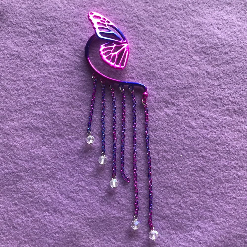 Chandelier Butterfly Ear Cuff